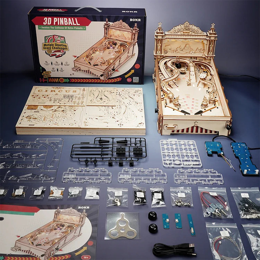 Pinball Machine Wooden Brainteaser