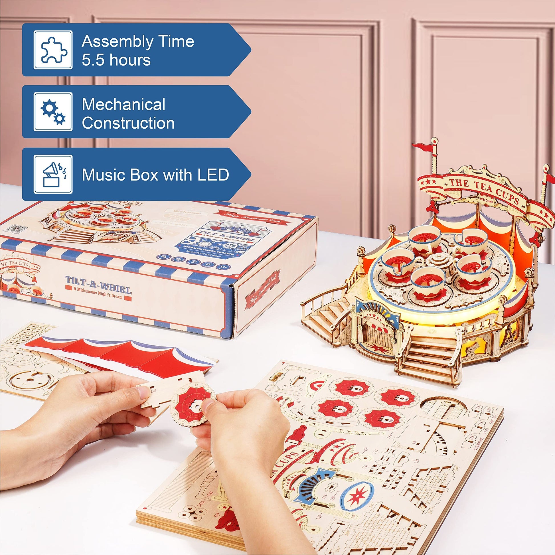 Wooden Music Box Amusement Park
