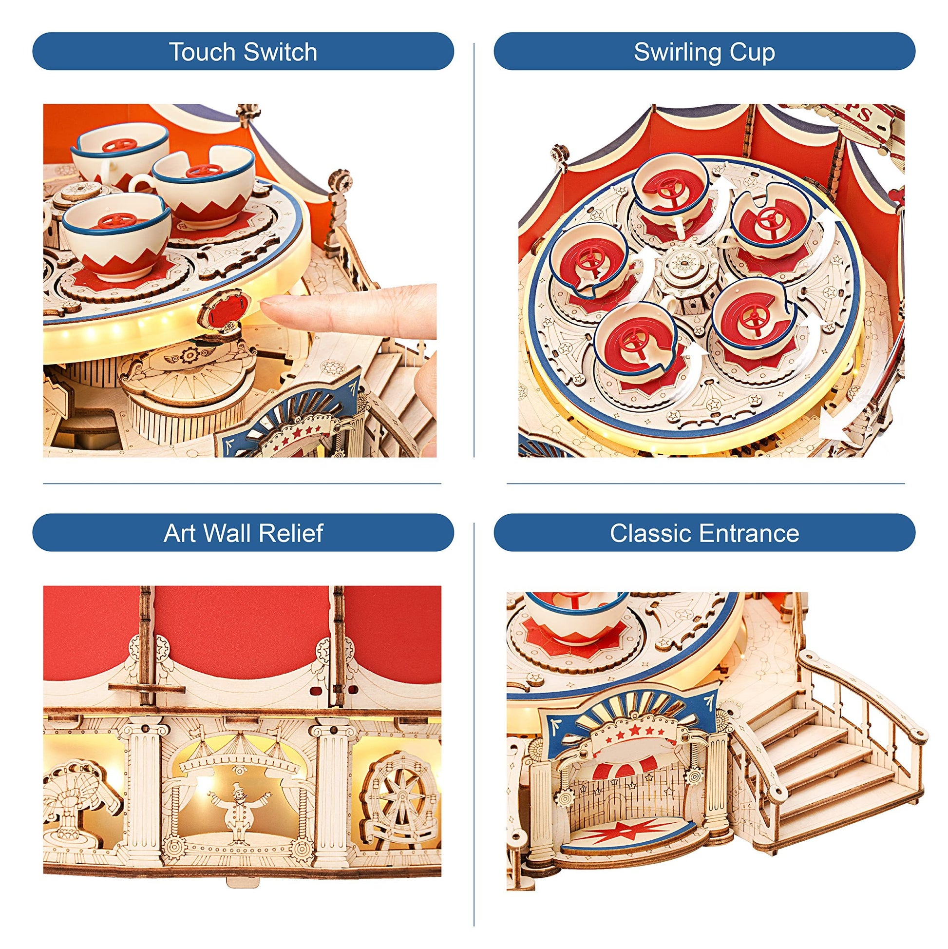 Wooden Music Box Amusement Park