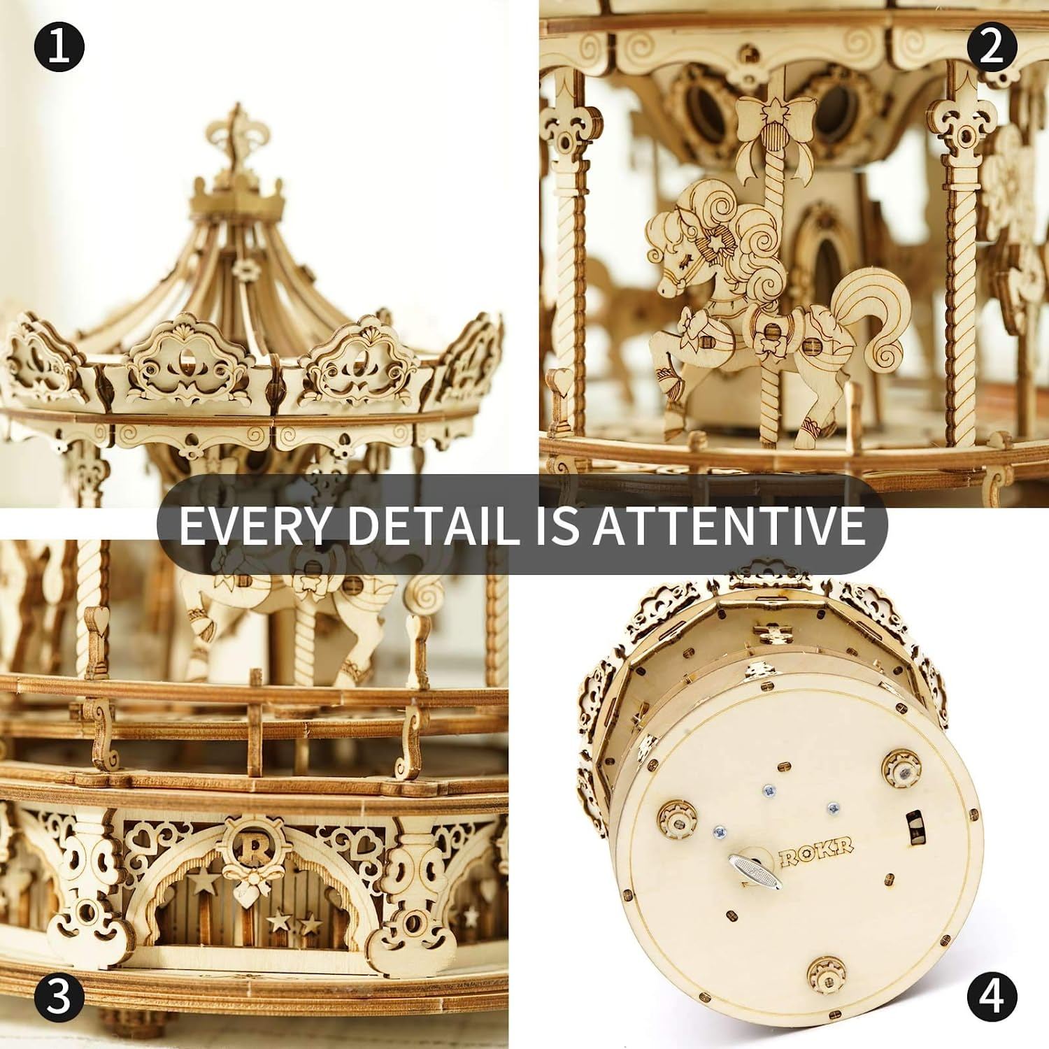Wooden Carousel Model