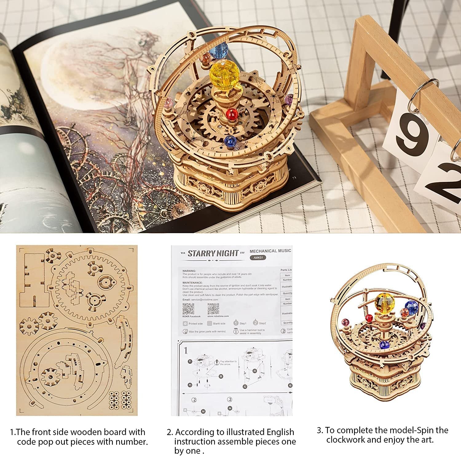 Starry Night Mechanical Music Box