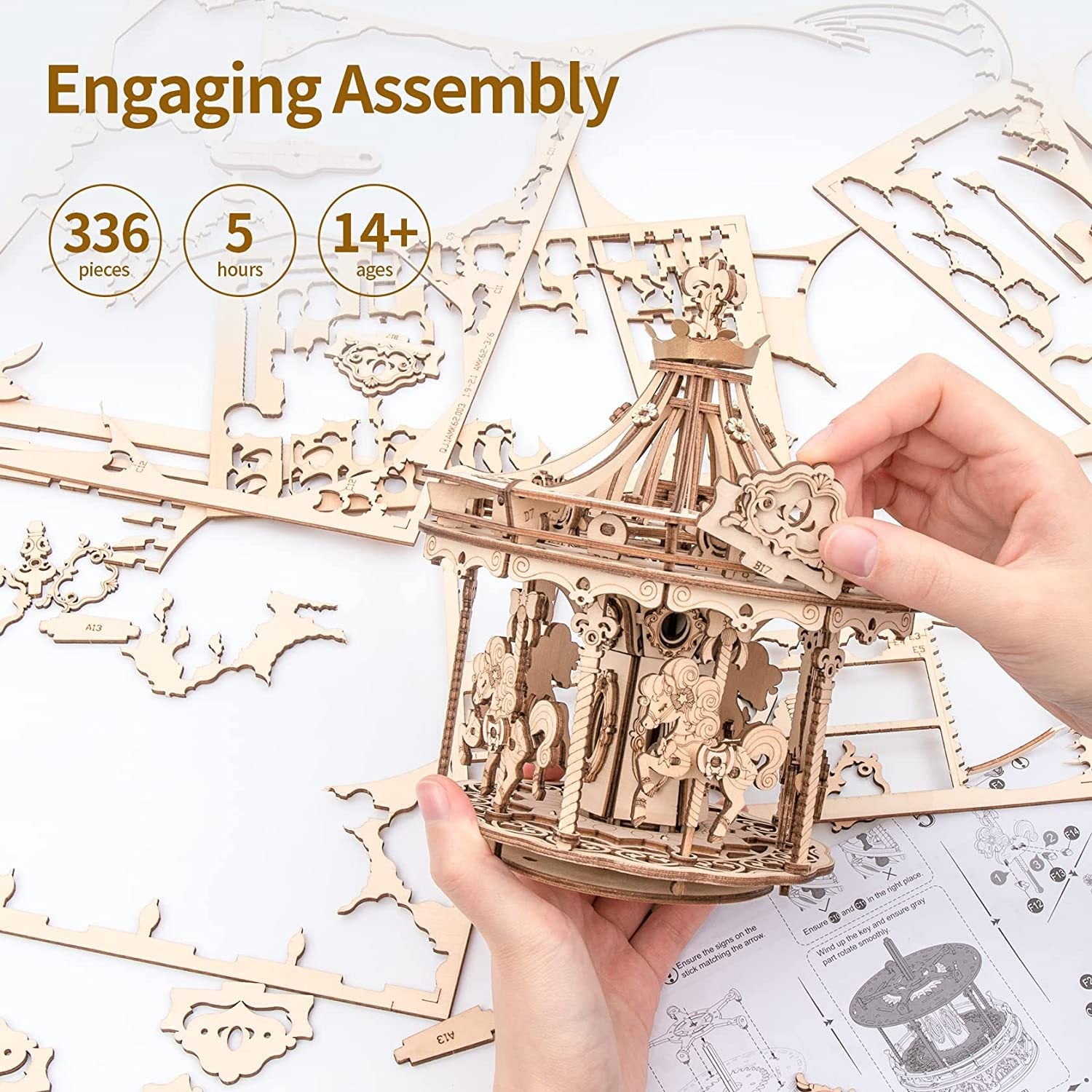 Wooden Carousel Model