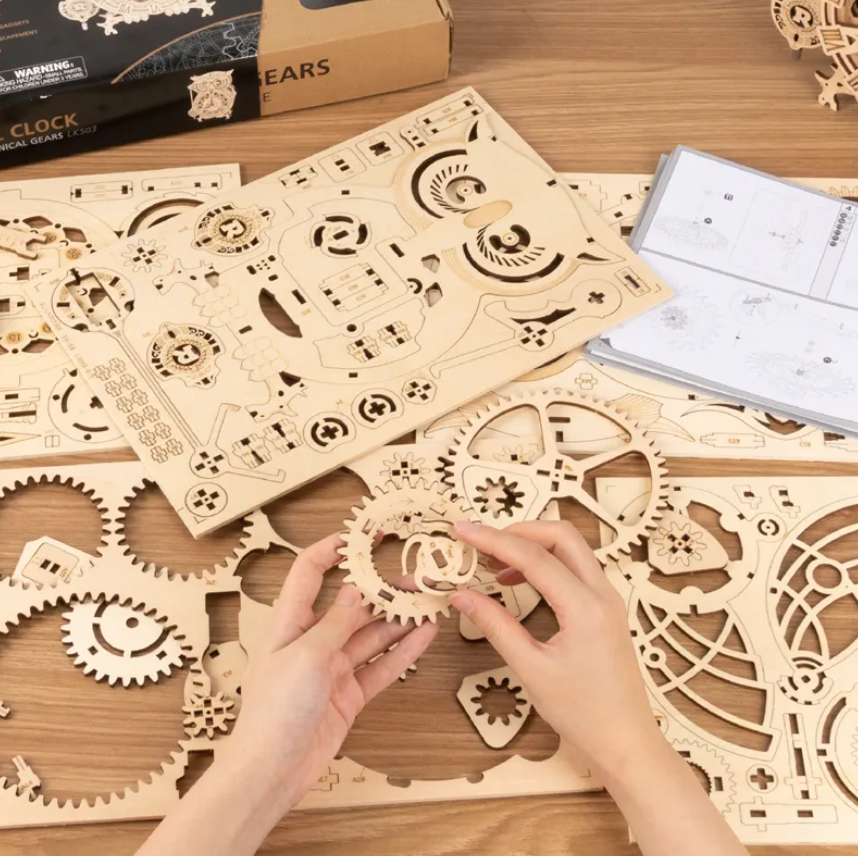 Owl Wooden Clock