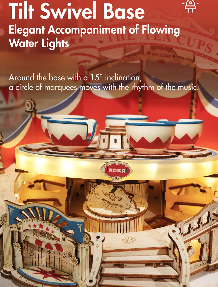Wooden Music Box Amusement Park