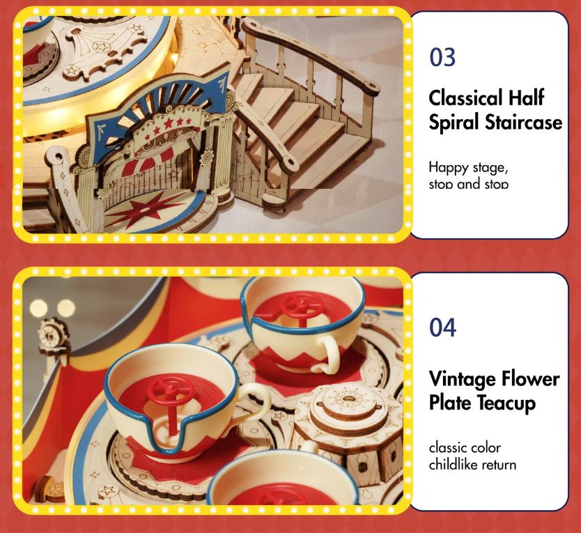 Wooden Music Box Amusement Park