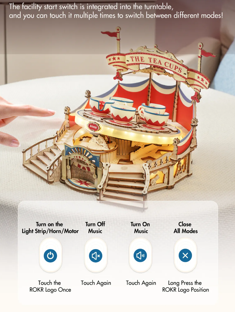 Wooden Music Box Amusement Park