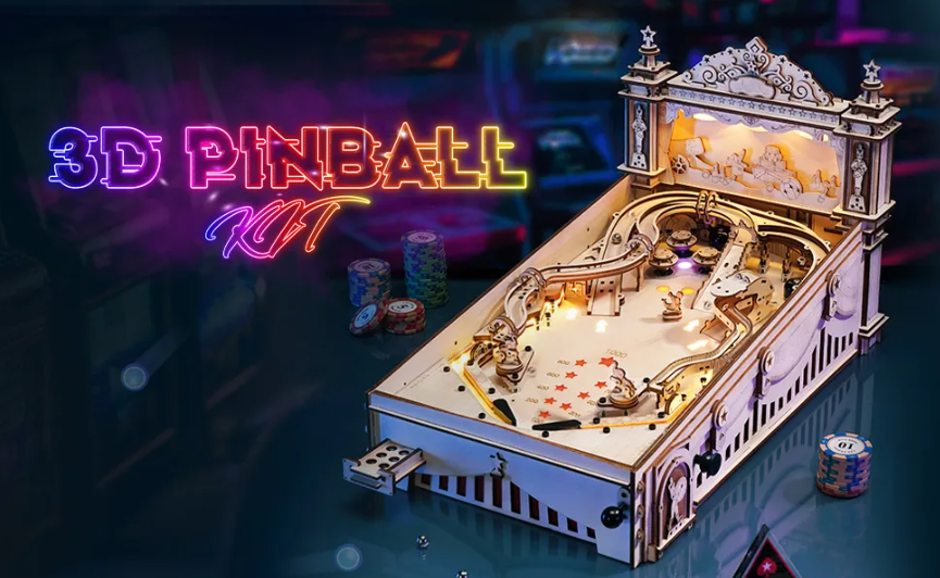 Pinball Machine Wooden Brainteaser