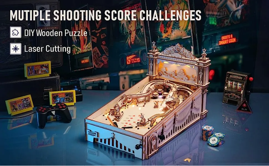 Pinball Machine Wooden Brainteaser