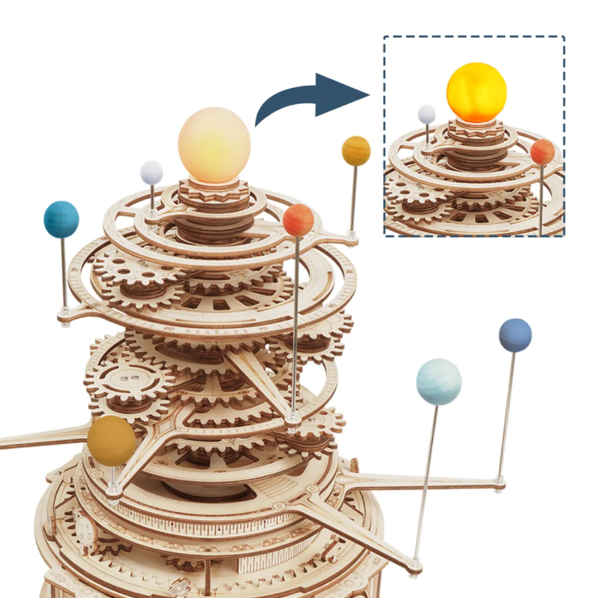 Rotatable Mechanical Orrery
