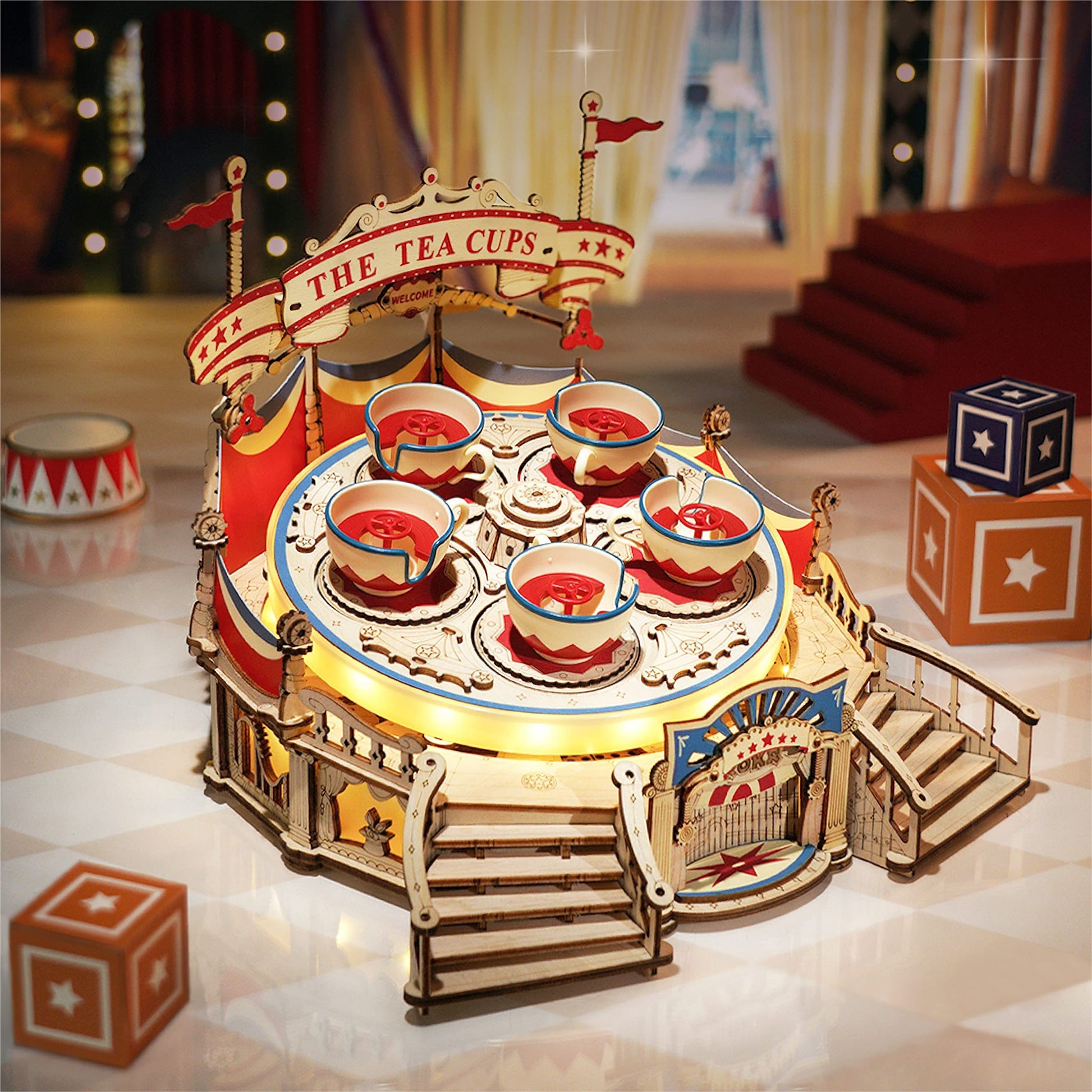 Wooden Music Box Amusement Park