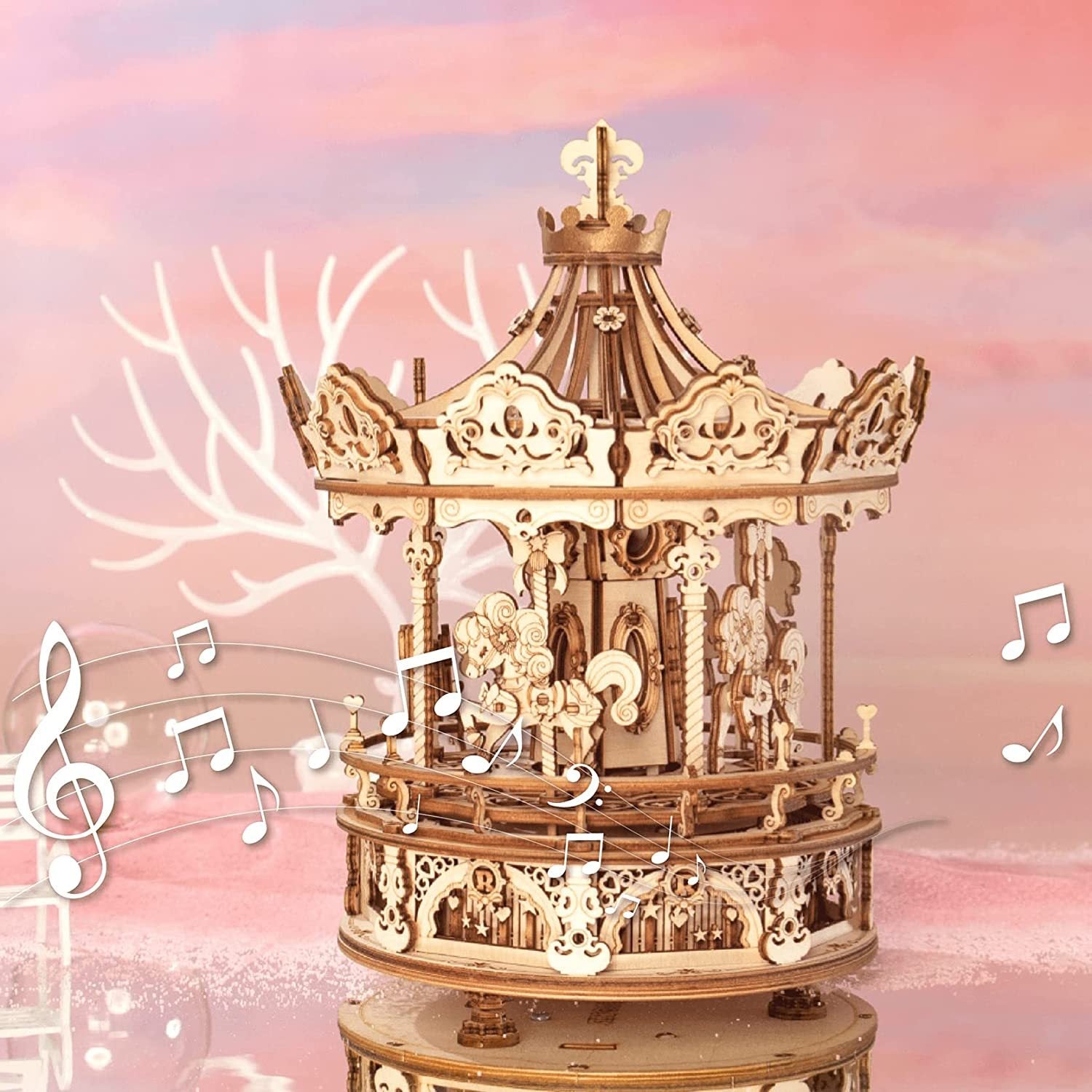 Wooden Carousel Model