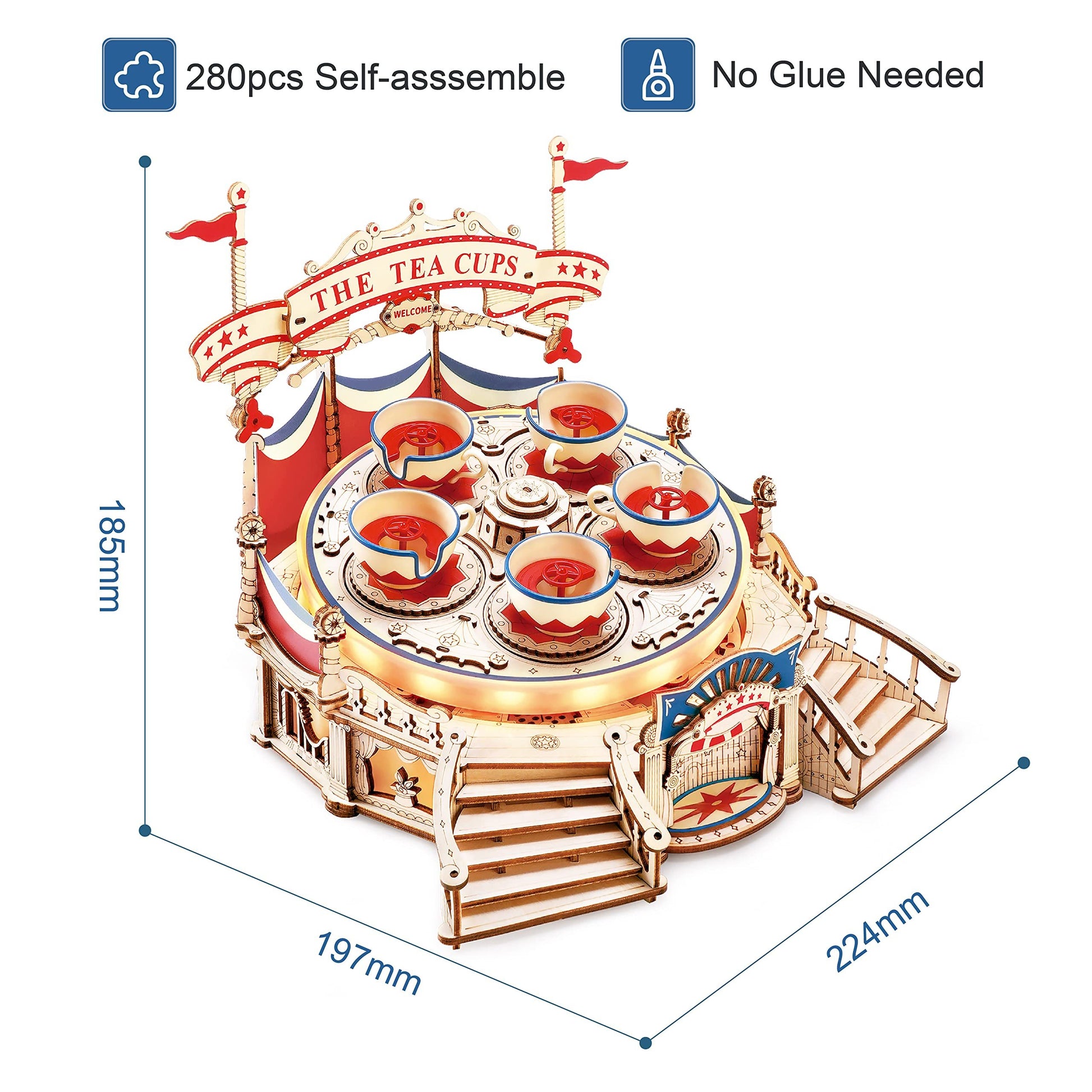 Wooden Music Box Amusement Park